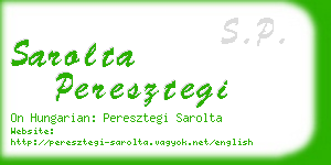 sarolta peresztegi business card